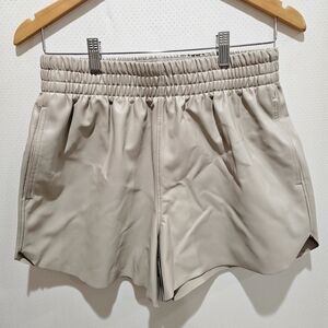 Abercrombie & Fitch High Waist Taupe Vegan Leather Shorts
